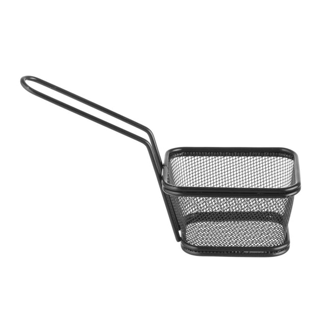 Hendi frituurmandje zwart stapelbaar 105x90x60 mm – ruimtebesparend serveren in de bar