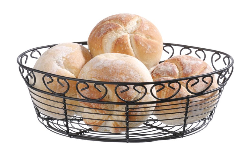 Hendi draadmandje ovaal 255x160x80 mm – metalen serveermandje voor brood en snacks in restaurant