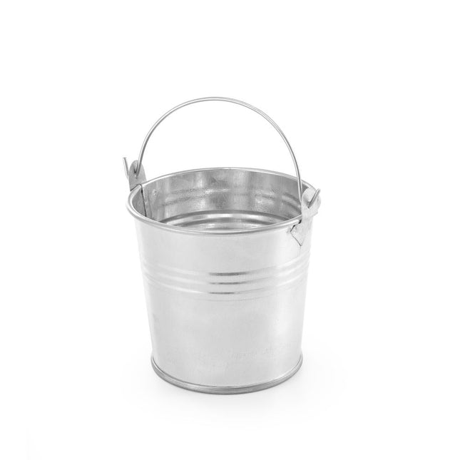 Hendi serveeremmer Ø100x90 mm met handvat – klein emmertje voor friet en snacks in de horeca
