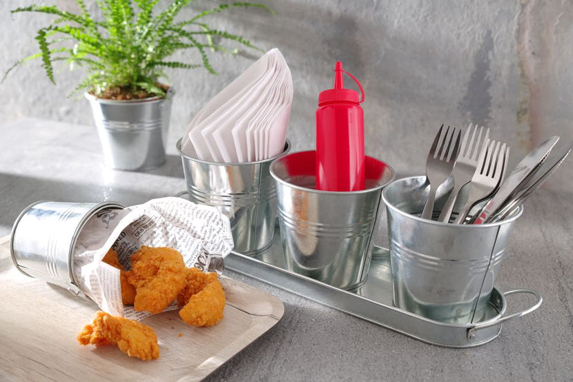 Hendi melamine dienblad lichte eiken 240x350 mm – klein serveerblad voor bar en koffiehoek