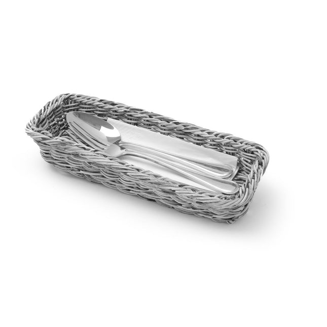 Hendi bestekmand 270x100x45 mm stone wash – kunststof bak voor bestek in restaurant en buffet