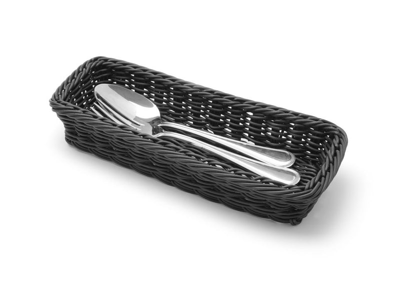Hendi zwarte bestekhouder 270 mm – duurzame kunststof mand voor horeca en catering