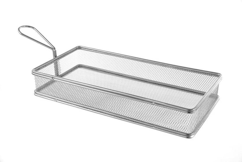 Hendi roestvrijstalen snackmand 275 mm – vlak mandje voor presentatie in restaurant en bar