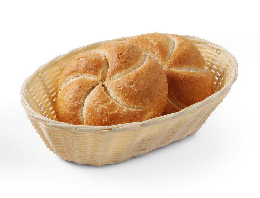 Hendi broodmandje ovaal 230x150x65 mm poly-rotan – rotanlook mand voor brood in restaurant
