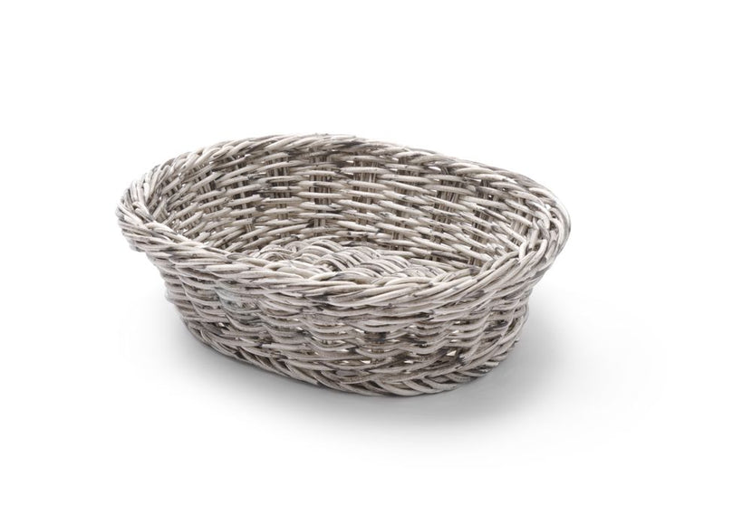 Hendi broodmand ovaal 250x190x65 mm stone wash – kunststof mand voor brood in restaurant