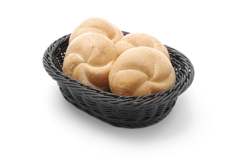Hendi broodmand ovaal 250x190x65 mm zwart PP – stevige serveermand voor brood in de horeca