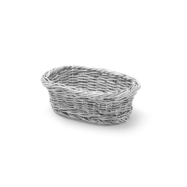 Hendi broodmand ovaal 190x120x60 mm stone wash – klein kunststof mandje voor brood op tafel