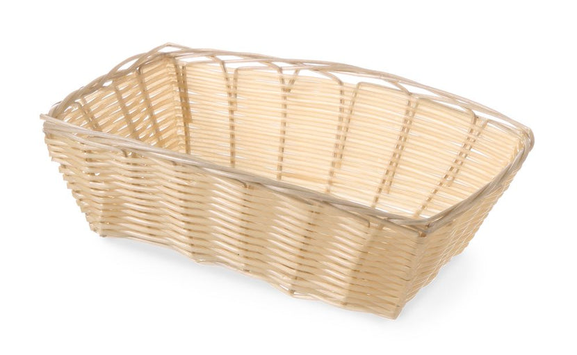 Hendi broodmandje rechthoekig 225x150x65 mm poly-rotan – rotanlook mand voor brood in horeca