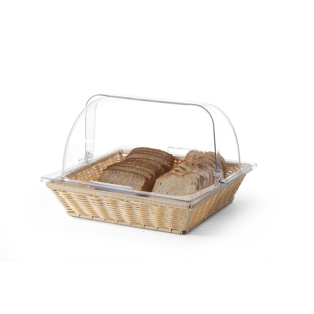 Hendi mandje PP met roltopkap GN 2/3 x 245 mm – afsluitbare broodmand voor ontbijtbuffet