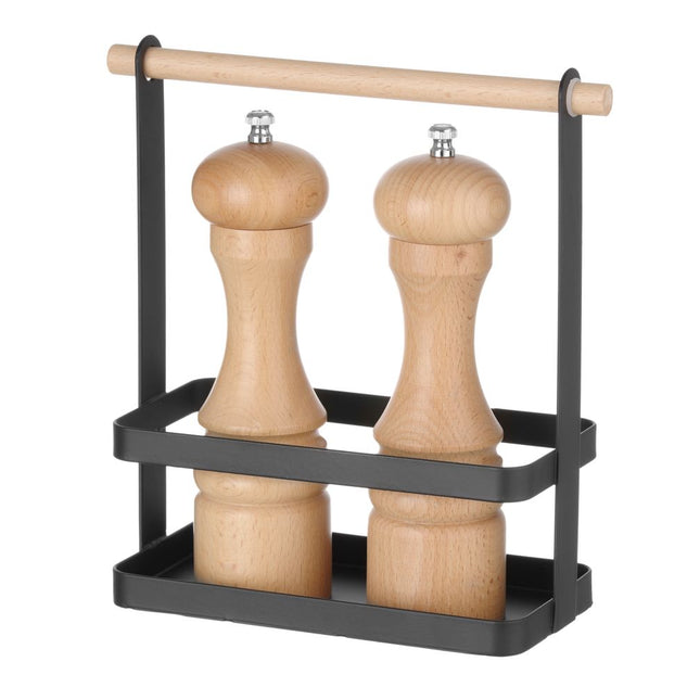 Hendi bestekcaddy zwart – handige bestekhouder voor tafel, buffet en zelfbediening