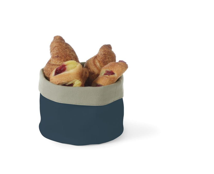Hendi broodzak rond donkergrijs katoen 150x150 mm – wasbare stoffen broodzak voor restaurant