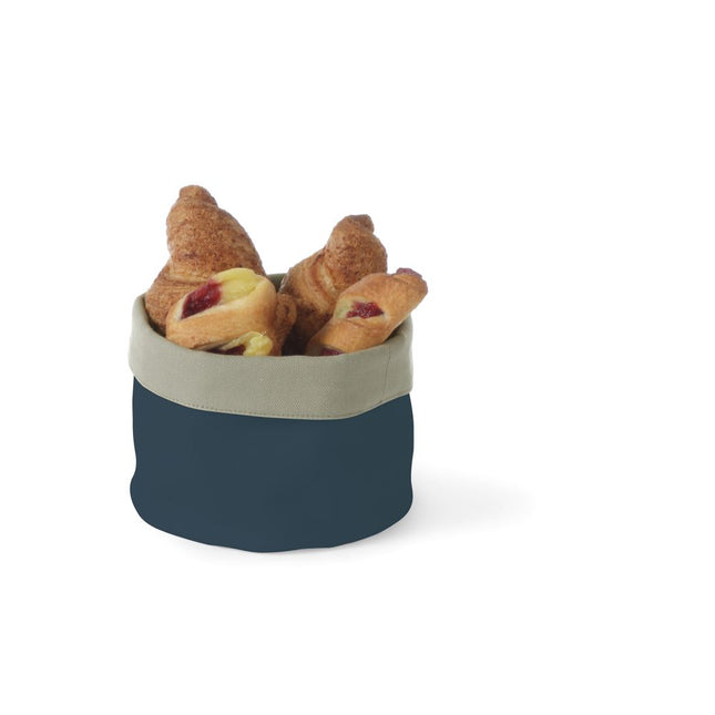 Hendi broodzak rond donkergrijs katoen 150x150 mm – wasbare stoffen broodzak voor restaurant