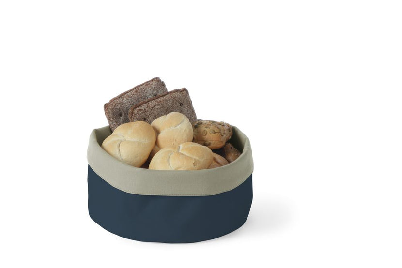 Hendi broodzak rond donkergrijs katoen 250x160 mm – wasbare broodzak voor buffet en catering