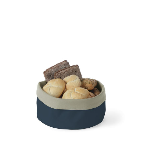 Hendi broodzak rond donkergrijs katoen 250x160 mm – wasbare broodzak voor buffet en catering