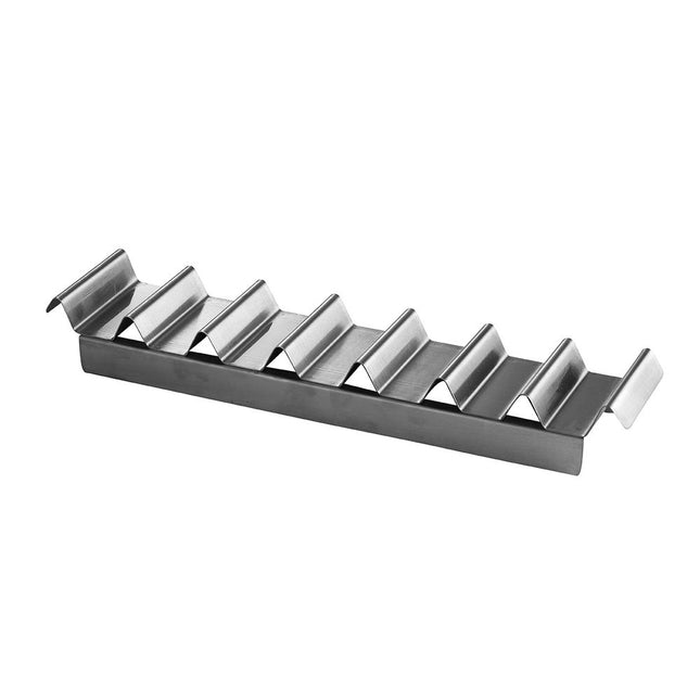 Hendi broodjesdispenser RVS voor 7 broodjes 475x105x60 mm – buffetdispenser voor ontbijt