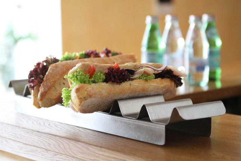 Hendi RVS dispenser voor 7 broodjes – overzichtelijke broodjespresentatie in catering
