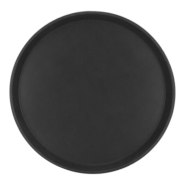 EMGA Dienblad antislip Ø 28 cm zwart – rond serveerblad voor bar en restaurant