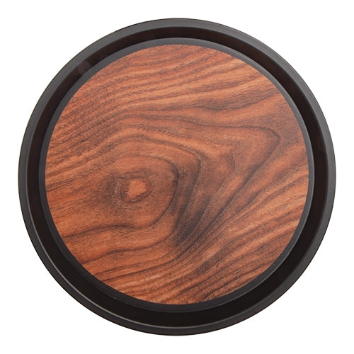 EMGA Dienblad antislip Ø 30 cm houtlook – serveerblad met houtdessin voor café