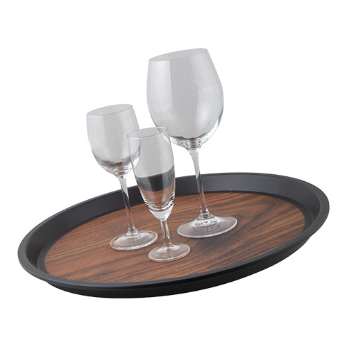 EMGA Houtlook antislipblad 36 cm van bovenaf – sfeervol dienblad voor de horeca