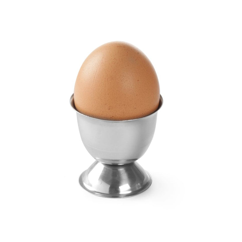 Hendi eierdopjes op voet RVS 50x45 mm set van 6 – roestvrijstalen eierdop voor ontbijtbuffet