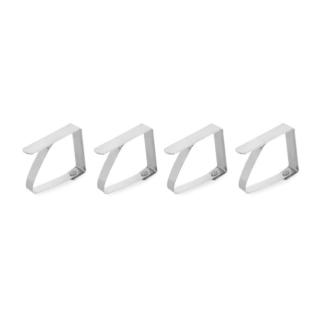 Hendi tafelkleedklemmen 50x40 mm chroomstaal set van 4 – tafelklemmen voor terras en catering