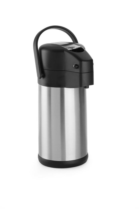 Hendi pompkan RVS 3 liter 171x373 mm – thermoskan met pompsysteem voor koffie op het buffet