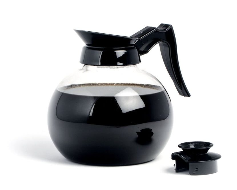 Hendi koffieschenkkan glas 1,8 liter met deksel – kan met kunststof greep voor koffie in horeca