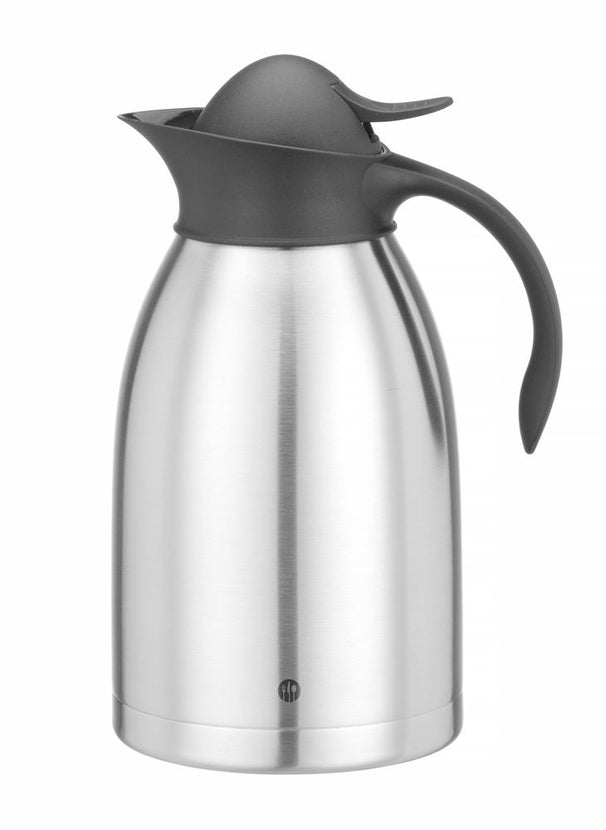 Hendi isoleerkan 2 liter zwart met druksluiting – grote thermoskan voor koffie in de catering