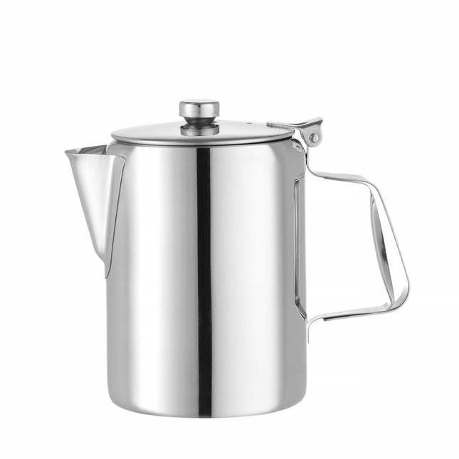 Hendi koffiekan RVS 1 liter met deksel 97x142 mm – roestvrijstalen kan voor koffie op het buffet
