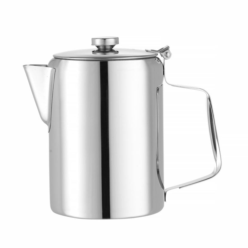 Hendi koffiekan RVS 2 liter met deksel 126x185 mm – grote schenkkan voor koffie in het hotel