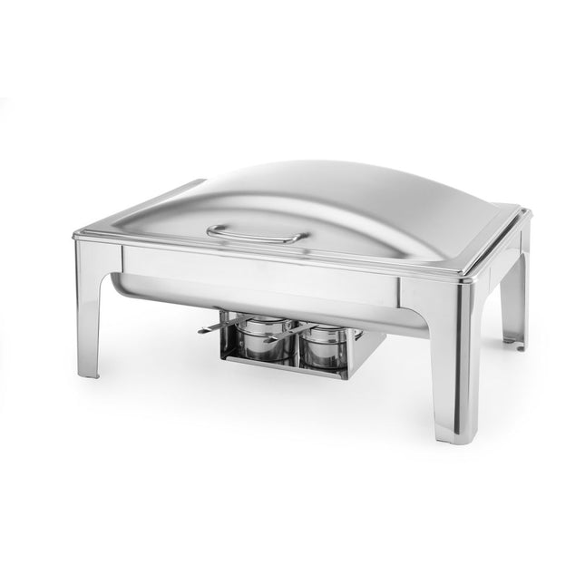 Hendi chafing dish GN 1/1 mat RVS – warmhoudschaal met deksel voor buffet in het restaurant