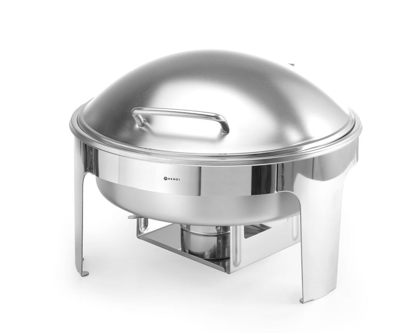 Hendi chafing dish rond mat 6 liter – warmhoudschaal voor soep en stoofgerechten op het buffet