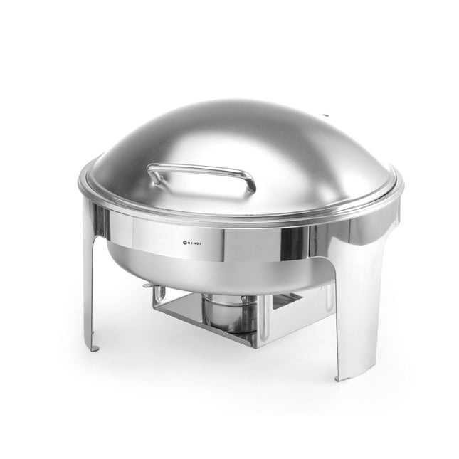 Hendi chafing dish rond mat 6 liter – warmhoudschaal voor soep en stoofgerechten op het buffet