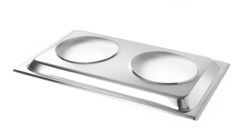 Hendi opzetstuk voor 2 bain-mariepannen – past op GN 1/1 chafing dish voor buffet en catering