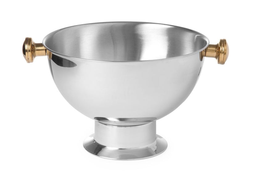Hendi champagnekoeler RVS 13,5 liter 370x230 mm met grepen – wijnkoeler voor bar en restaurant