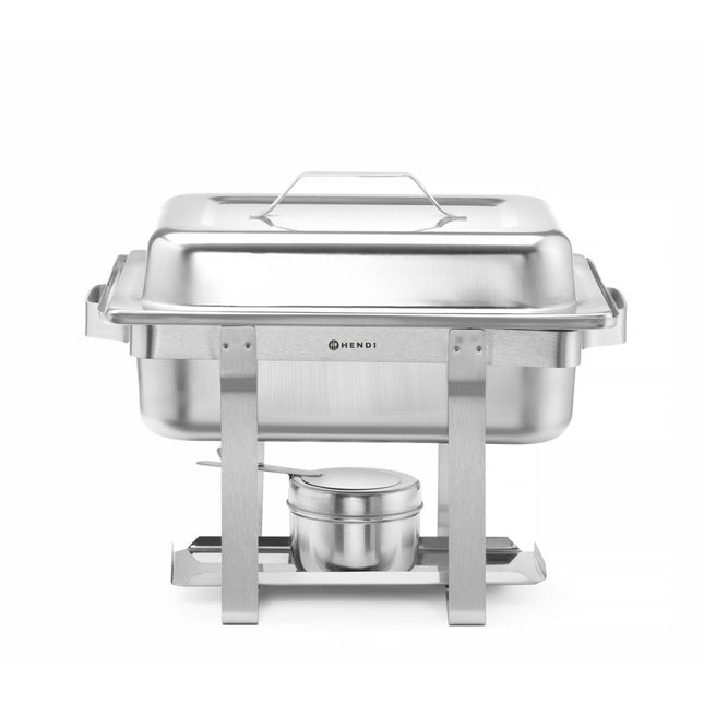 Hendi chafing dish GN 1/2 RVS 4,5 liter Economic – compacte warmhoudschaal voor het buffet