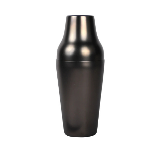 47 Ronin cocktailshaker 2-delig gunmetal mat – matzwarte Boston shaker voor cocktailbar