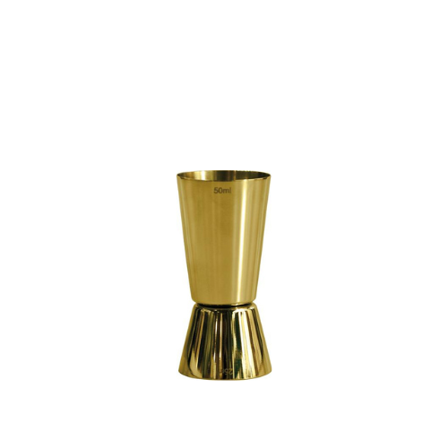 47 Ronin jigger goudkleurig 25/50 ml – dubbele maatbeker voor cocktails in bar en restaurant