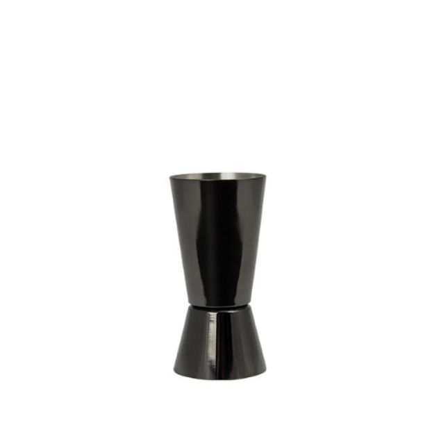 47 Ronin jigger gunmetal 25/50 ml – matzwarte maatbeker voor precies doseren van cocktails