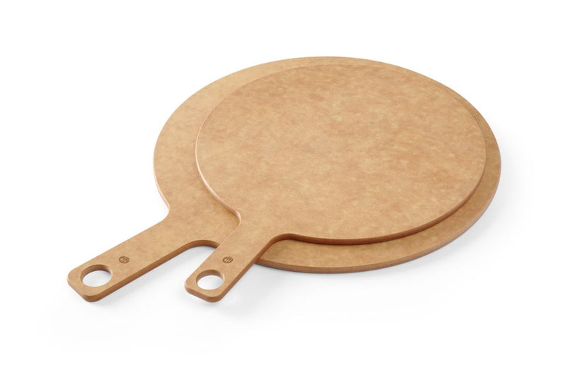 Hendi pizzaplank met handvat 305x405x6 mm houtvezel – serveerplank voor pizza in het restaurant