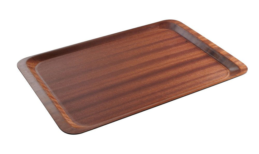Hendi dienblad mahonie Euronorm 370x530 mm antislip – houten serveerblad voor horeca en catering
