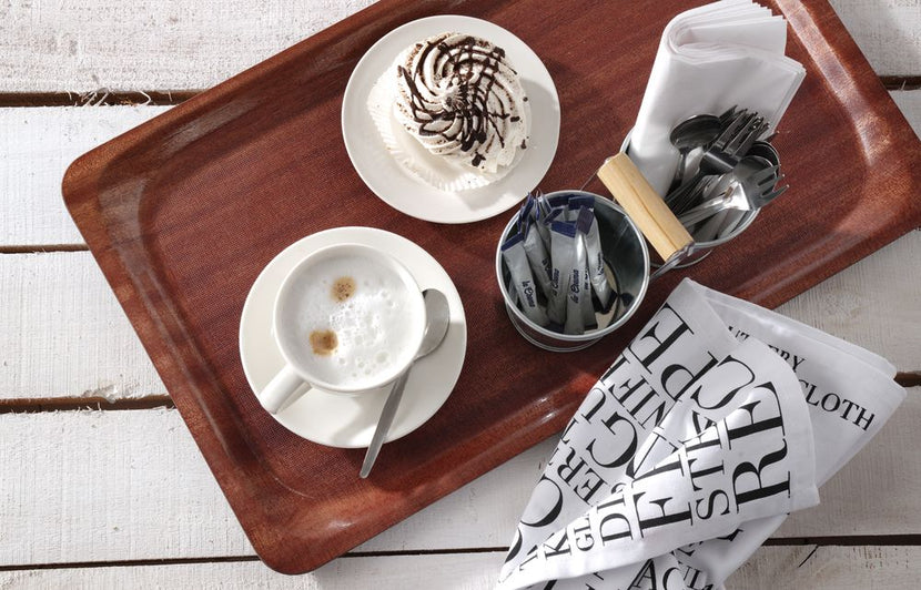 Hendi Woodform dienblad mahonie GN 1/1 – antislip houten tray voor restaurant en roomservice