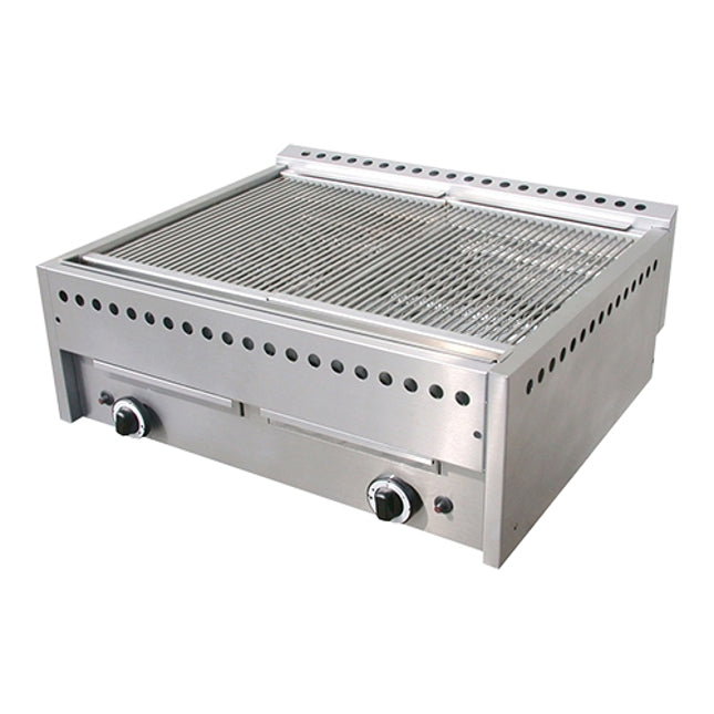 EMGA RVS lavasteengrill op aardgas – grillunit voor authentieke grillsmaak