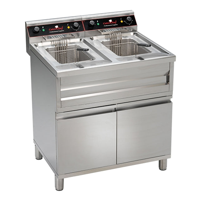 EMGA Dubbele friteuse 12 + 12 liter 400V – hoge capaciteit voor snackbar en kantine