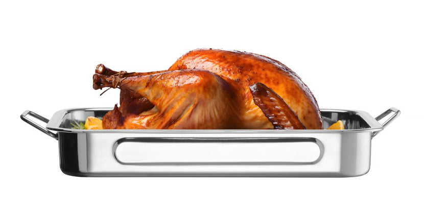 Hendi braadslede RVS 400x280x60 mm – grote roestvrijstalen braadslee voor de horecakeuken