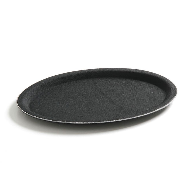Hendi dienblad zwart ovaal 200x265 mm polyester – handzaam serveerblad voor café en terras