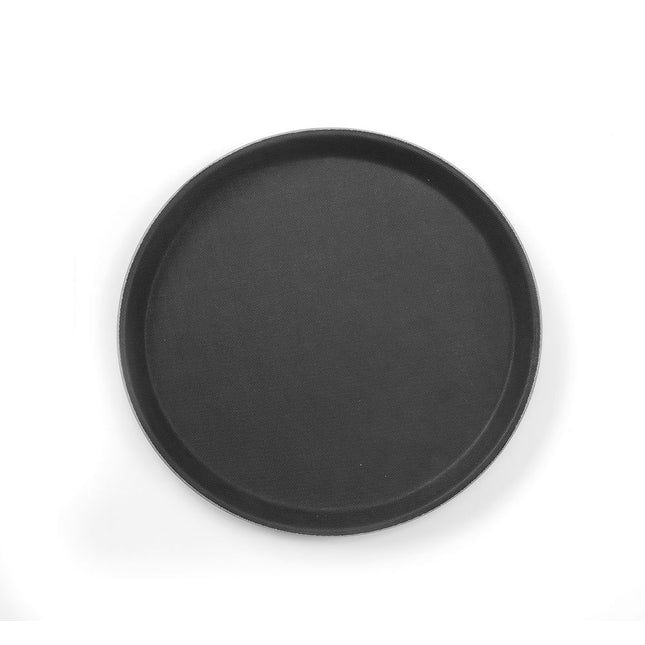 Hendi dienblad zwart rond Ø280 mm polyester – klein serveerblad voor drankjes in bar en café