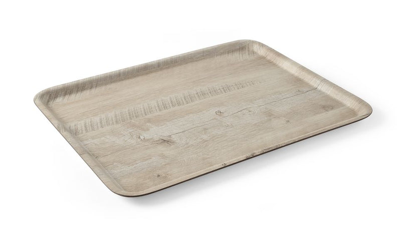 Hendi dienblad licht eiken 370x530 mm melamine – groot houtlook serveerblad voor de horeca