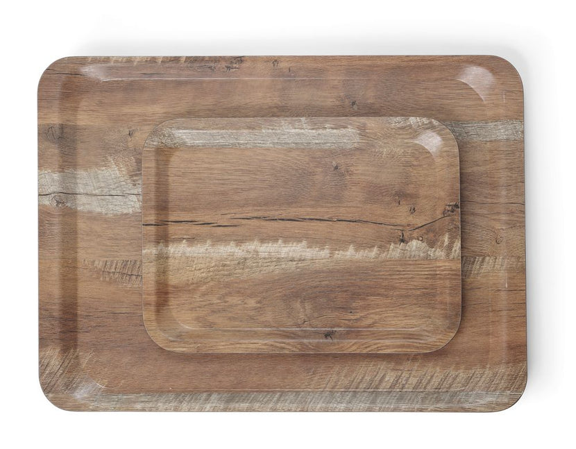 Hendi dienblad eiken 240x350 mm melamine – compact houtlook serveerblad voor bar en restaurant