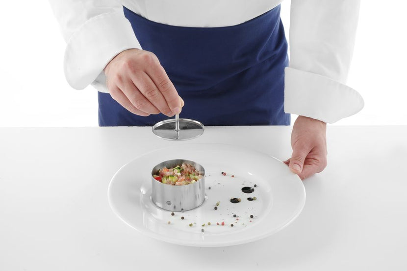 Hendi kookring 80 mm rond RVS – professioneel presenteren van gerechten in de catering